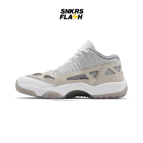 NIKE Jordan 11 Retro Low Orewood Grey White Sepatu Sneakers Pria - 919712102 - Size 45