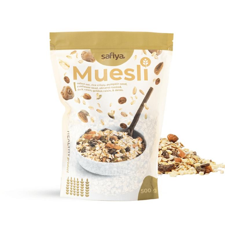

Muesli Oatmeal Mix Dried Fruit Safiya 1 Kg - Sereal Sarapan Makanan Sehat Original Premium