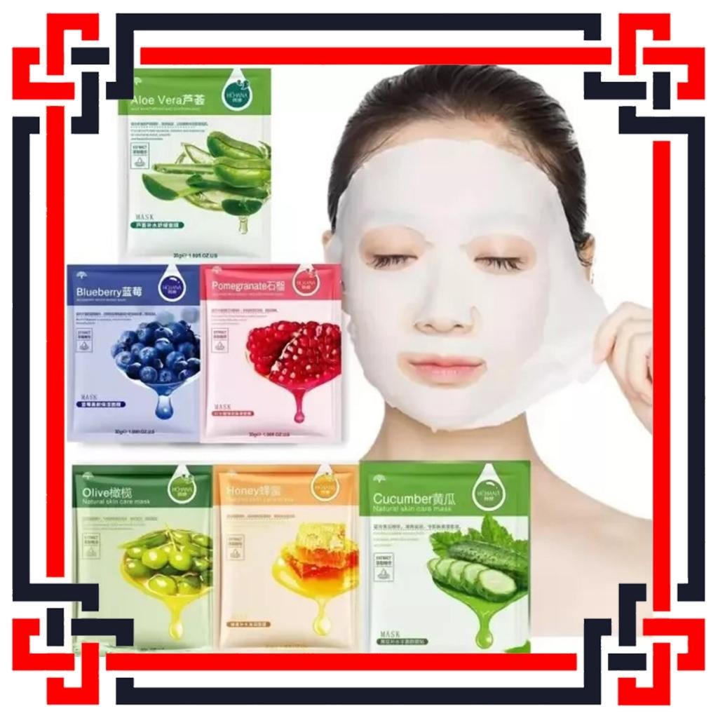 Ls Rorec Masker Pelembab Wajah Moisturizing Natural Skin Care Mask Sheet Masker Wajah