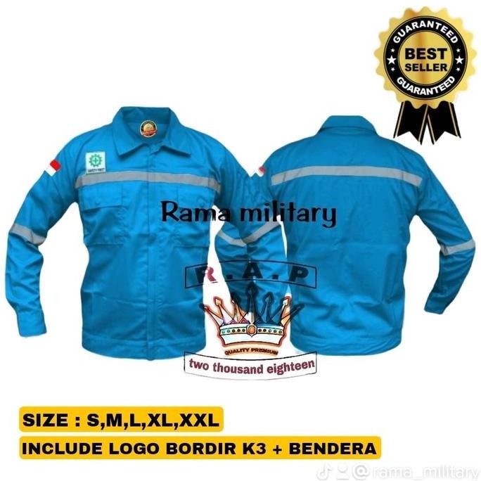 Kameja Werpak Atasan Safety Baju Lengan Panjang Wearpack Pria Wanita New Stok