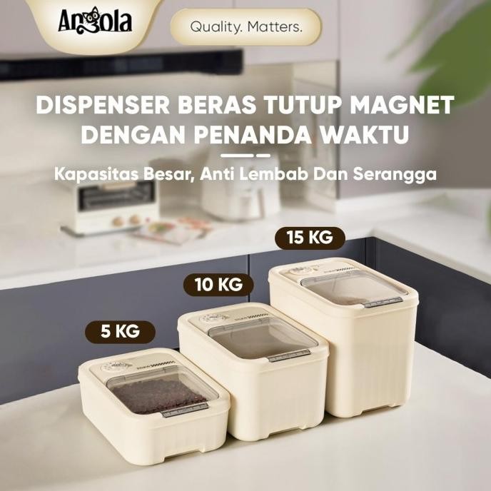 

Terlaris [100% Asli 15Kg] Angola Dispenser Beras/Tempat Beras Serbaguna E22/E24/E84 Tempat Wadah Penyimpanan Makanan/Beras Beras/Rice Bucket/Biji-Bijian/Tepung Rice