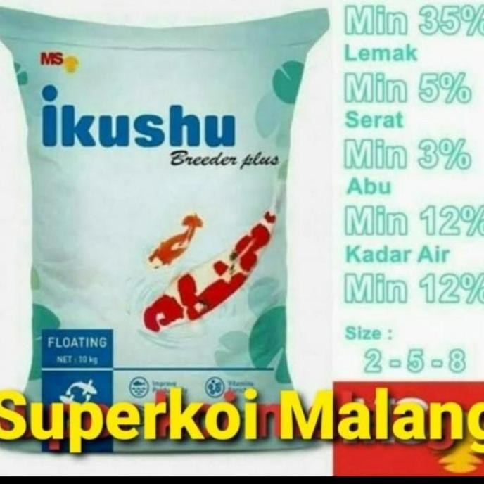 Terlaris Ikushu 10Kg Pakan Pelet Koi 10 Kg Floating Growth Color Warna Ikan
