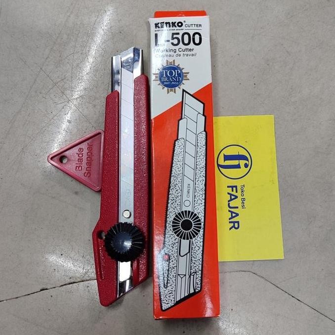 

] Pisau cutter Kenko L-500 working cutter besar tajam kuat kokoh cutter knife L 500 potong kertas kardus kulit karet karpet triplek