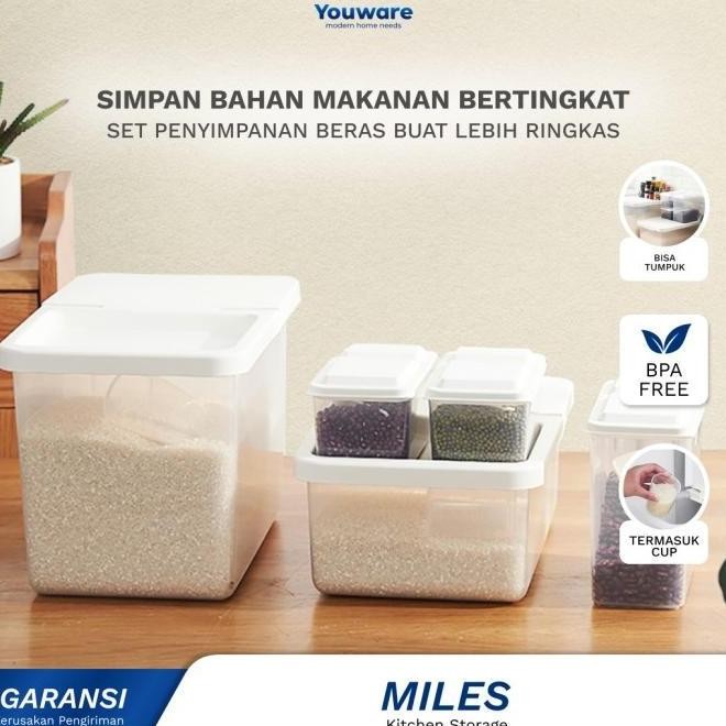 

Terlaris Youware - Miles Kotak Wadah Penyimpanan Beras Kacang Tepung Makanan