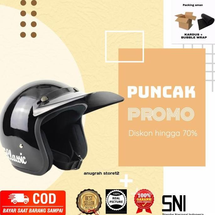 Pet Ped Panjang Topi Helm Bogo Retro Cross Trail Klasik Classic murah