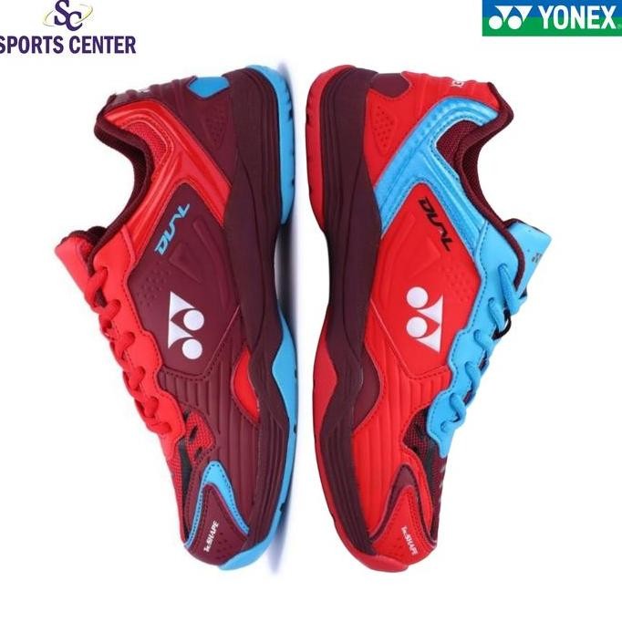 Produk Baru Sepatu Badminton Yonex Tru Cushion Dual Dark Wine Red Aqua