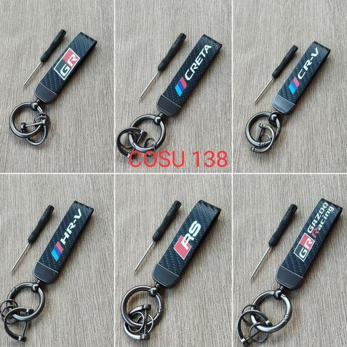 GANTUNGAN KUNCI CARBON REMOTE MOBIL HONDA HRV