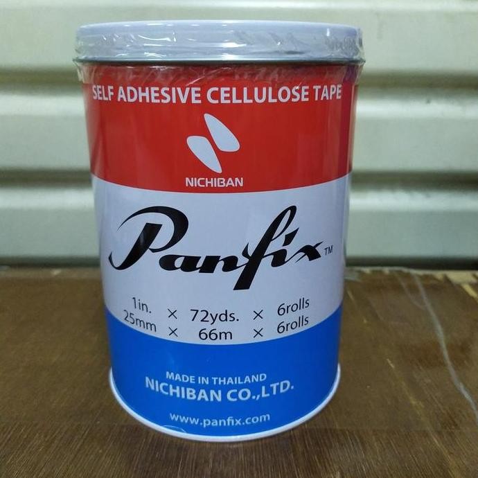 

TERMURAH - isolasi panfix 1 inch x 72 yards 1 kaleng