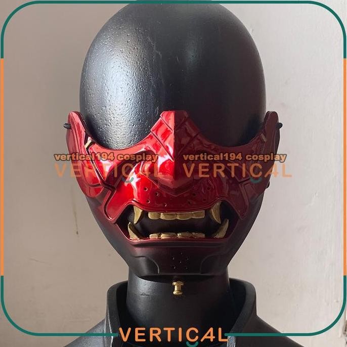 Cosplay Ghost Of Tsushima Mask Topeng Jin Sakai Oni Jepang Hannya Menpo Jepang Techwear Darkwear Ani