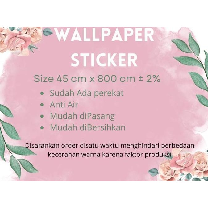 Paket Hemat 5 Roll Wallpaper Dinding Uk 45Cm X 10/9 Meter Motif Laris