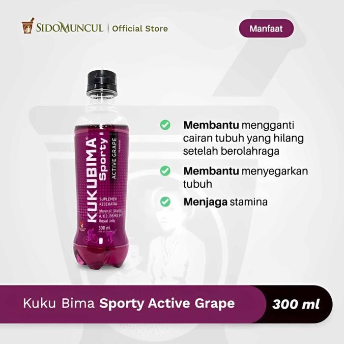 

Kukubima Sporty / Minuman Suplemen Kesehatan / Minuman Royal Jelly Anek Rasa / 300Ml