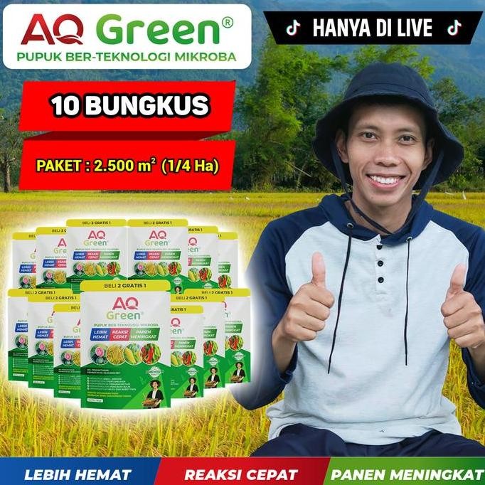 

Terlaris [Beli 10 Gratis 3] Pupuk Bio Organik Aq Green Plus Untuk Tanah Asem Aseman - Meningkatkan Peranakan Padi Tanaman Alami Serbuk Kalium