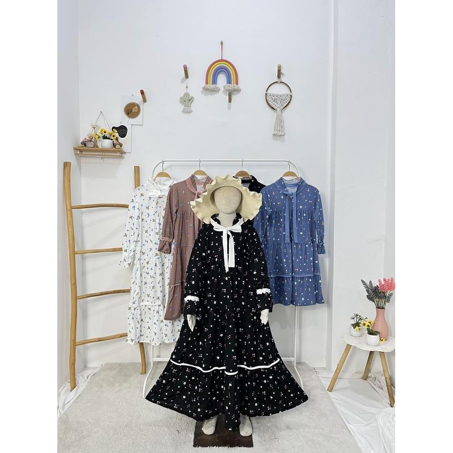 GAMIS ANAK FAUSTA SMLXL BABY.CLOTH UNTUK UMUR 3-14TAHUN baju muslim printing  cewek  wanita Syari Dr