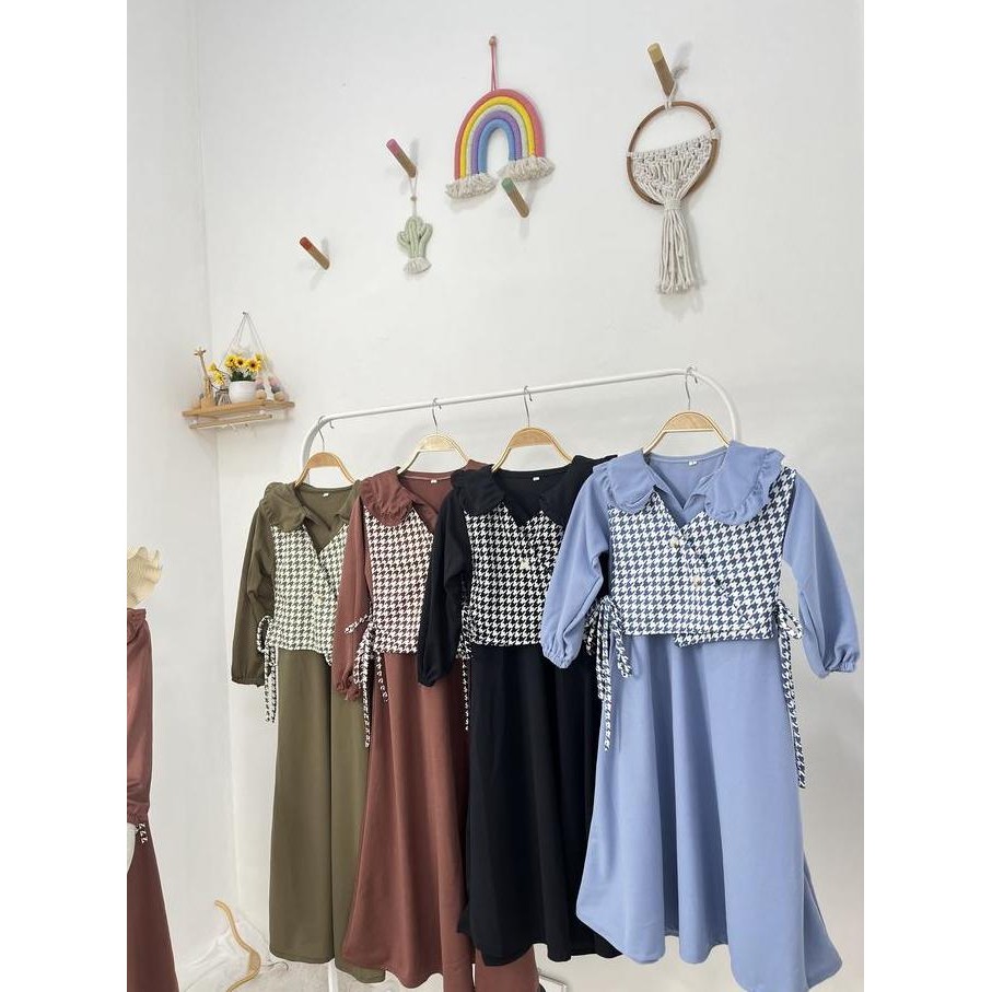 GAMIS SILVIA ROMPI ANAK  SMLXL BABY.CLOTH UNTUK UMUR 3-14 TAHUN baju muslim  panjang  printing Dress