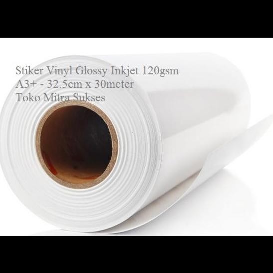 

TERMURAH - Stiker Vinyl Inkjet A3+ Roll - 32cm x 30m