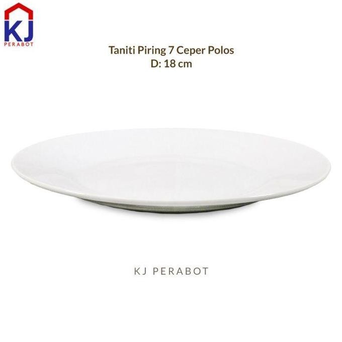 Open DS] Piring Ceper Keramik Taniti 7" Piring Keramik Porselen Putih Polos Piring Kecil Tanggung Sa