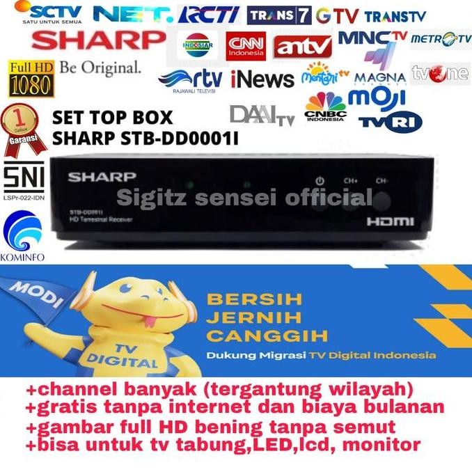 set top box sharp dd001i tv digital dvbt2 setopbox dvb t2