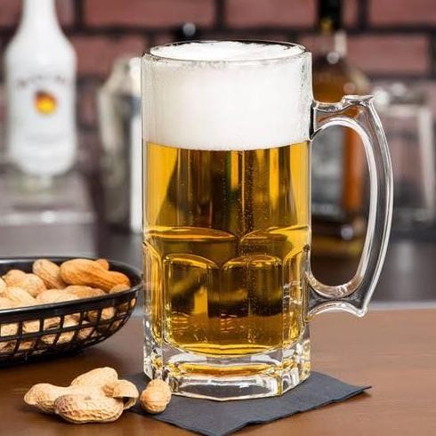 `````````] Gelas Mug Gagang Minum Bir Jumbo Besar Kedaung Unik Kaca 1L Cafe Resto