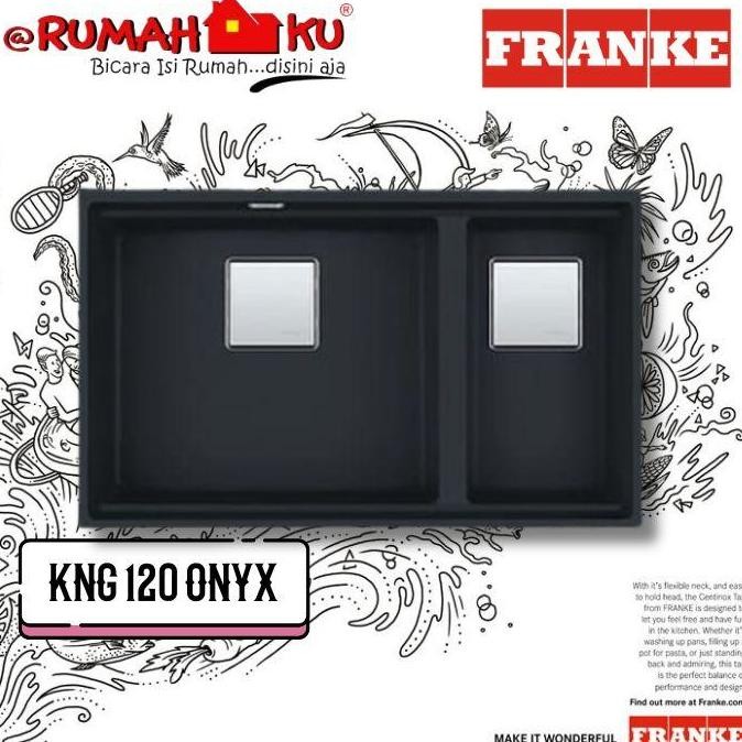 Kitchen Sink FRANKE KNG 120 Onyx, Stone Grey, Pure White, Coffee
