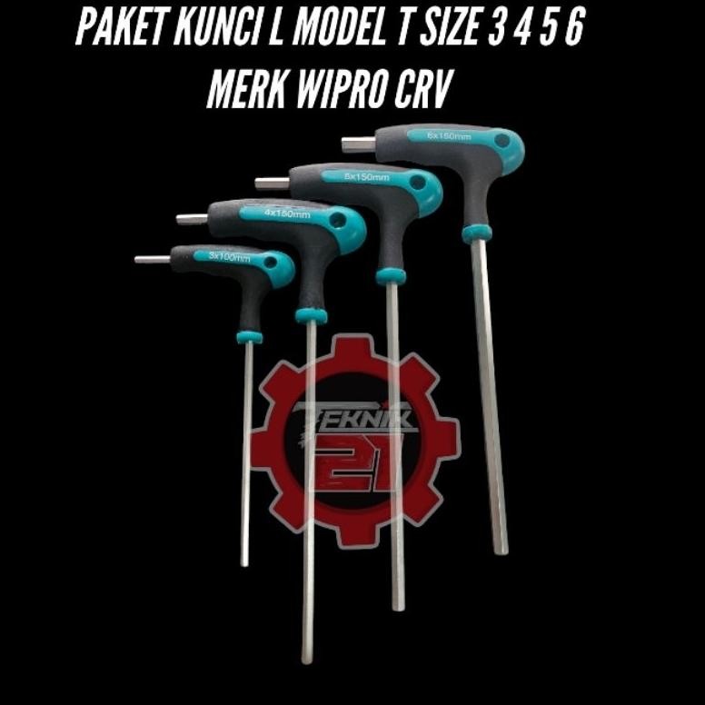 KUNCI L MODEL T SIZE 4 5 6 PAKET KUNCI L MODEL T WIPRO