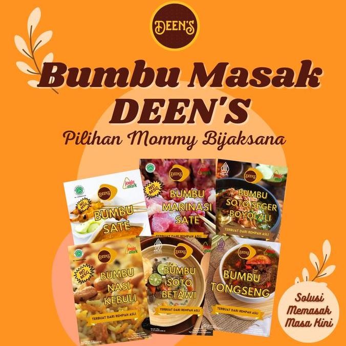 

`````````] [RESELLER MIXED VARIAN] Aneka Bumbu Masak - DEEN'S - MIN 100 PCS