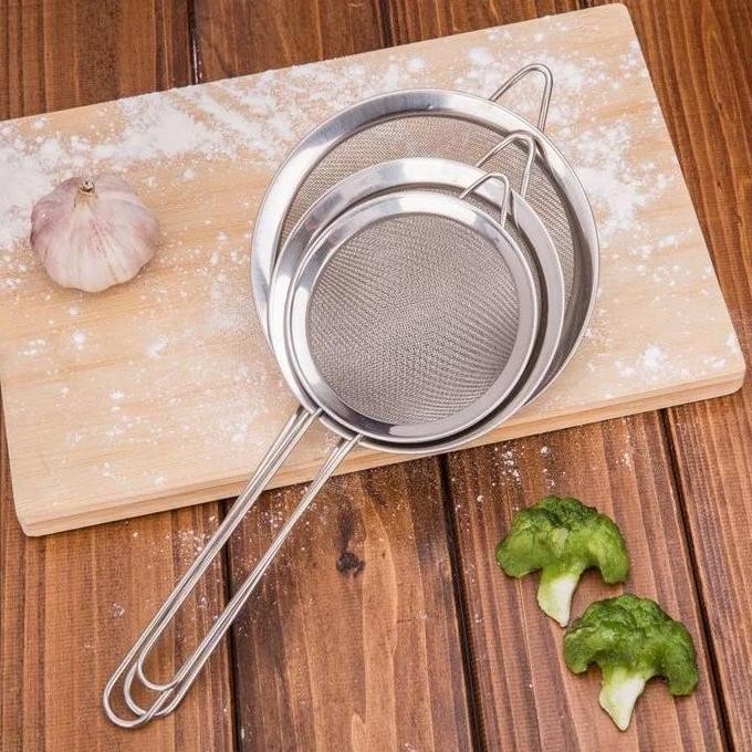 

INDOLINE - SEROK TEH TEPUNG KOPI STAINLESS/AYAKAN SEROKAN MASAK GORENGAN/SARINGAN SERBAGUNA H85