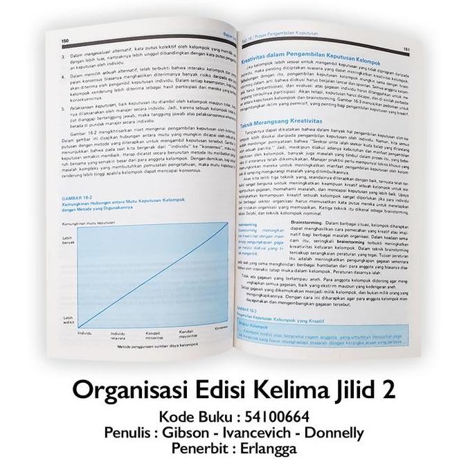 Tersedia Buku Organisasi Jilid 2 Edisi 5 Gibson Ivancevich Donnely Erlangga