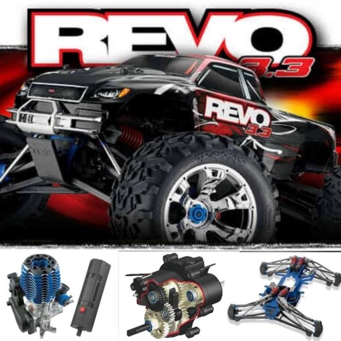 Miliki Traxxas Revo 3.3 4Wd 1/10Rtr Nitro Monster Truck Not Kyosho Hpi Savage