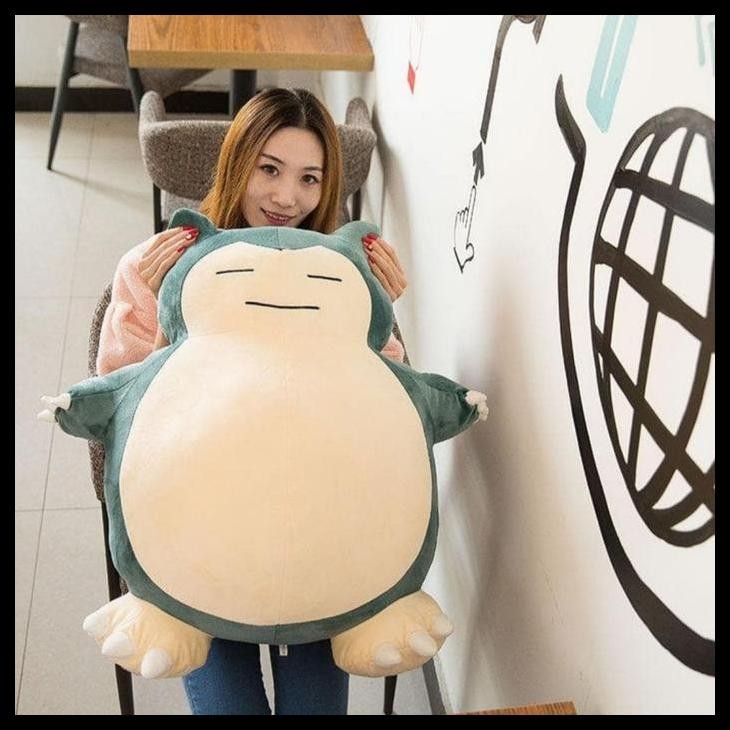 Boneka Pokemon Boneka Snorlax Boneka Pikachu Snorlax Jumbo 80Cm Boneka