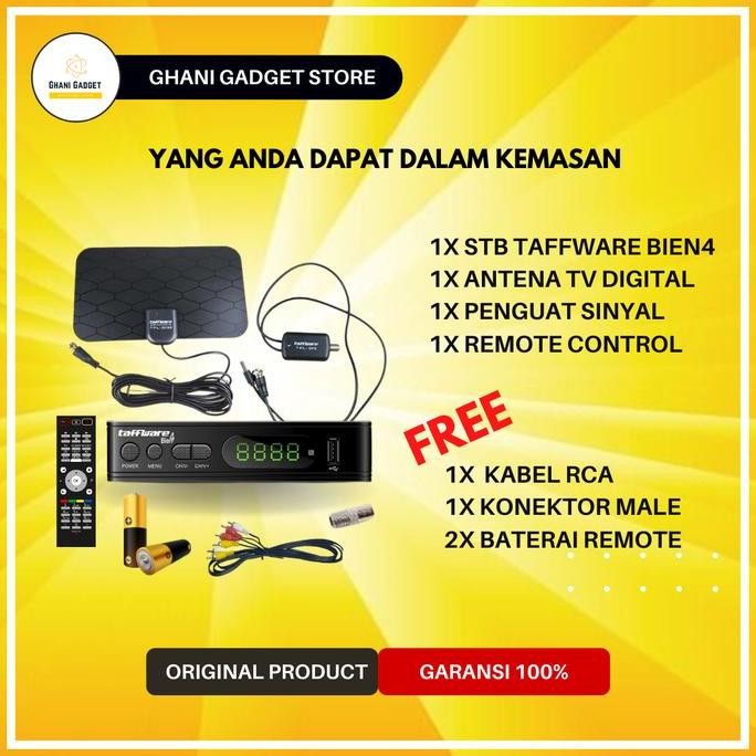 HARGA DISC - Bundling Set Top Box + Antenna + Booster Tv Digital LED Analog Tabung