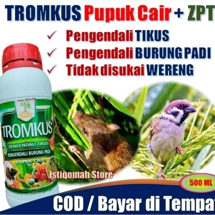 

Terlaris Pupuk Cair Tromkus + Zpt Obat Semprot Pengendali Tikus Dan Burung Padi 500 Ml - Merah