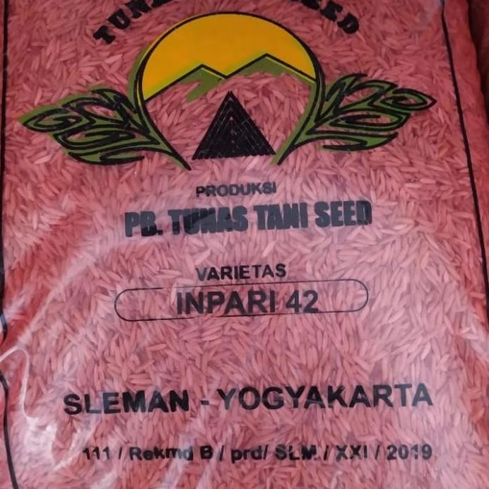 

Terlaris Benih Padi Unggul Bersertifikat Varietas Inpari 42 Kemasan Repack 1 Kg