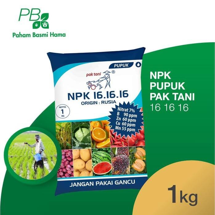 

Terlaris Pupuk Pak Tani Npk 16 16 16 - Kemasan Pabrik - 1 Kg