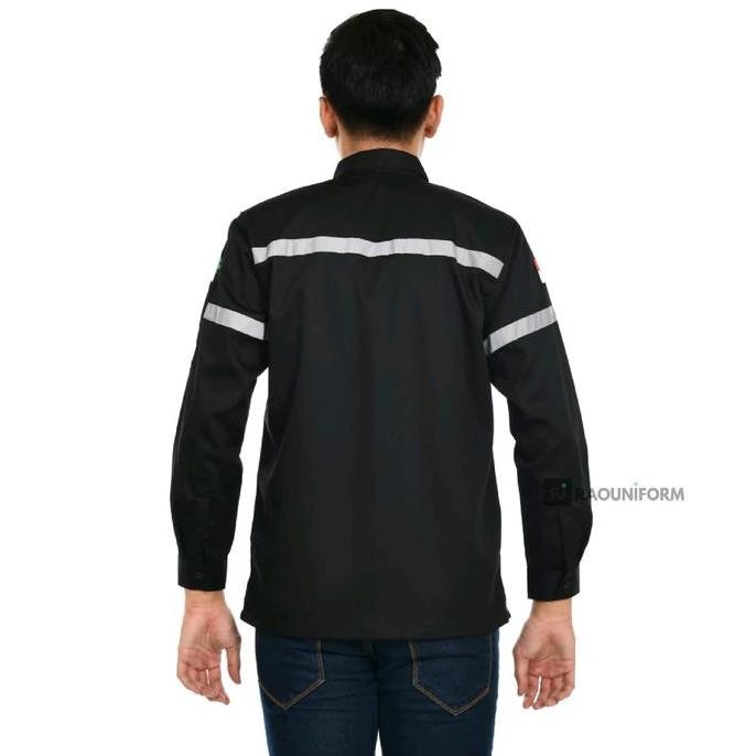 Kemeja proyek lapangan/Baju seragam safety/Seragam proyek safety/Baju kemeja proyek pria/Baju safety