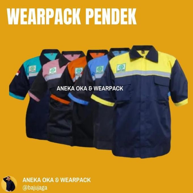 Wearpack Atasan Lengan Pendek Pria Safety New Stok