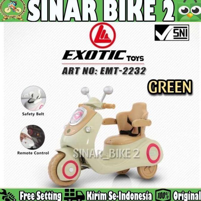 Miliki Mainan Motoran Aki Anak (Remote) Exotic Emt-2232