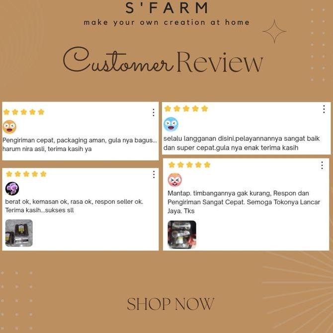 

1kg Gula Nira Aren Kawung Asli 100% Alami Bukan gula kelapa S'FARM