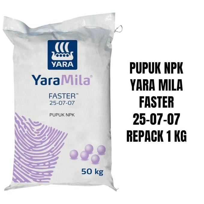 

Terlaris Pupuk Npk Yara Mila Faster 25-07-07 Mempercepat Pertumbuhan Repack 1Kg