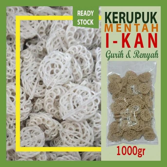 

kerupuk ikan mentah putih bulat gurih renyah garing 1000gr