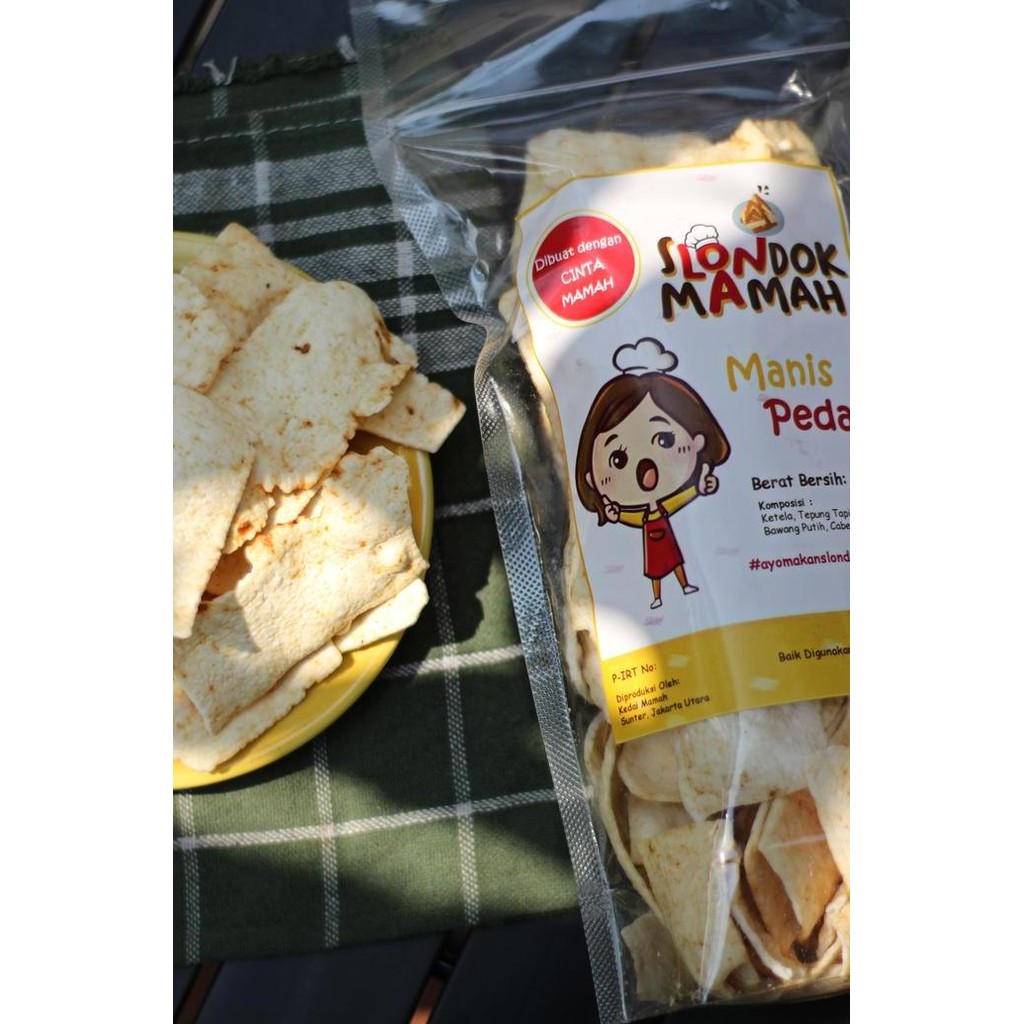 

Keripik Slondok Mamah rasa Manis Pedas