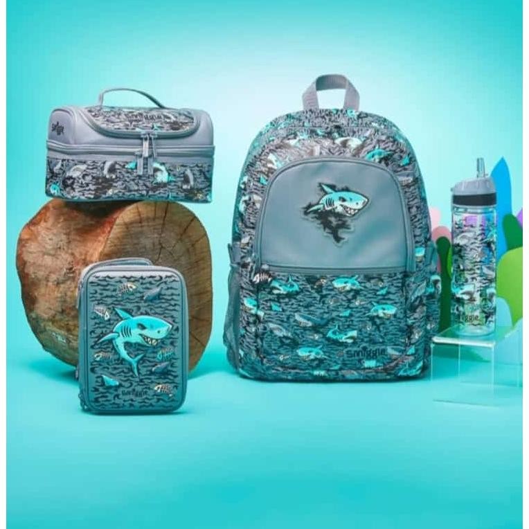 

Sggle Wild Side Shark Backpack Lunbag Drink Bottle Pencil Case set