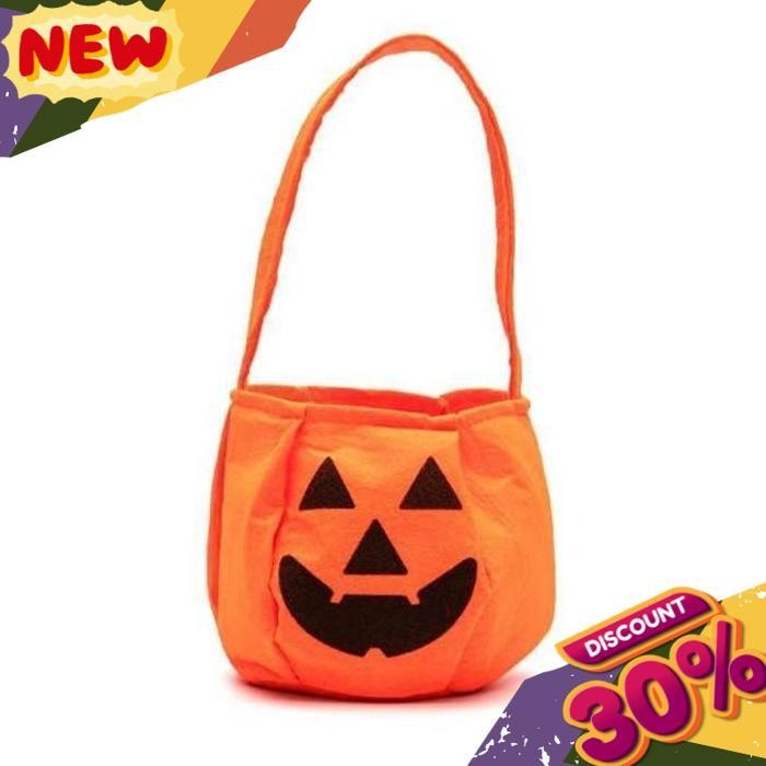 

PROMO TAPB TAS HALLOWEEN PUMPKIN LABU TRICK OR TREAT GOODIE BAG FLANEL UP TODAY SELL