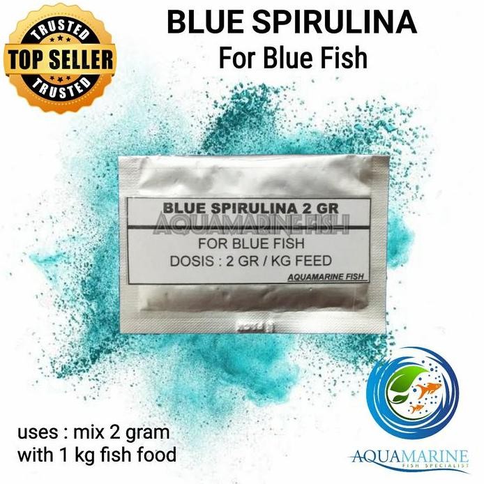 Terlaris Blue Spirulina Fish Pigmen Biru Ikan Pewarna Vitamin Cichlid Louhan