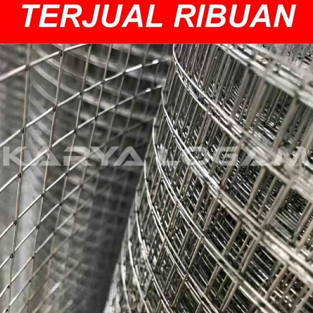 PJ (Minimum Pembelian 3 Mtr) Kawat Loket / Wiremesh Kotak 12 X 12 Mm Tebal 1.2 Mm Tinggi 90cm
