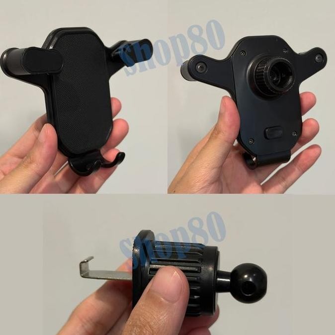 CAR PHONE HOLDER AIR VENT TEMPAT DUDUKAN HANDPHONE STAND PEYANGGA HP LUBANG VENTILASI AC MOBIL GRAVI