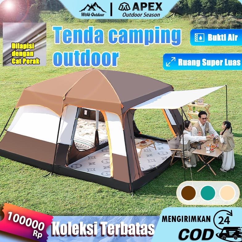 Tenda Camping 8 - 12 Orang Portable Waterproof Camping Tent Tenda Camping Besar Murah