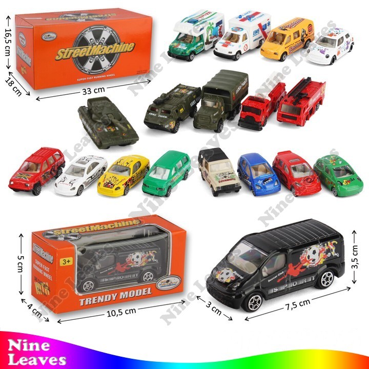 [Random] DIECAST Mobil Street Machine Trendy Model Mainan Metal Koleksi Miniatur