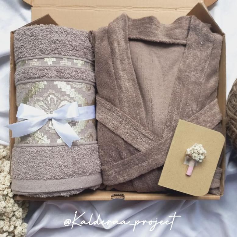Hampers Handuk Kimono Mandi / Seserahan Handuk Kimono Set / Kado Pernikahan Handuk Mandi Kimono