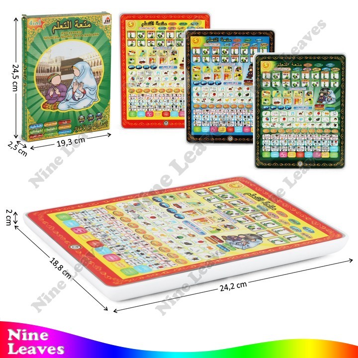 Mainan Edukasi Ipad Suara Musik Lampu Ipad 4 Bahasa