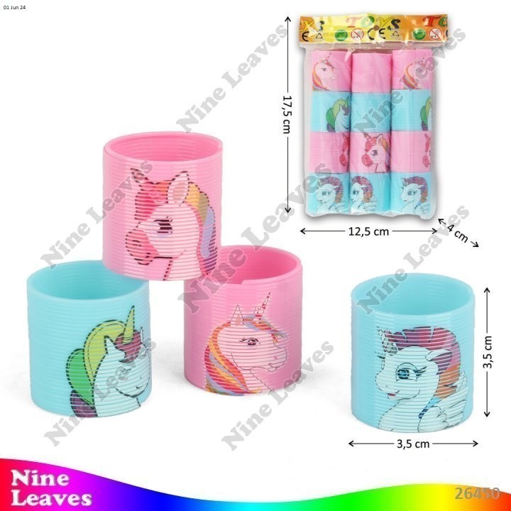 [Grosir 12 Pcs] Magic Spring Rainbow Mainan Spiral Per Polos 3,5cm